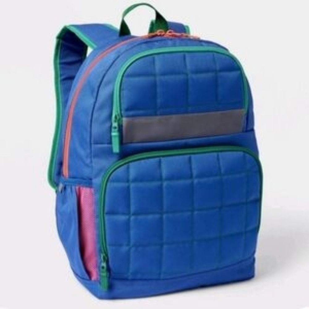 Cat & Jack Blue Backpack with Green Accents NWT